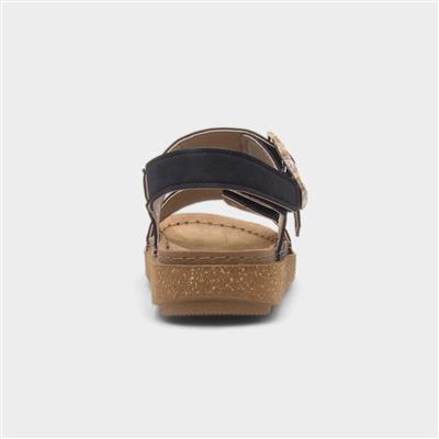 Antibes Womens Black Sandal