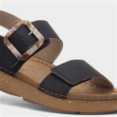 Antibes Womens Black Sandal
