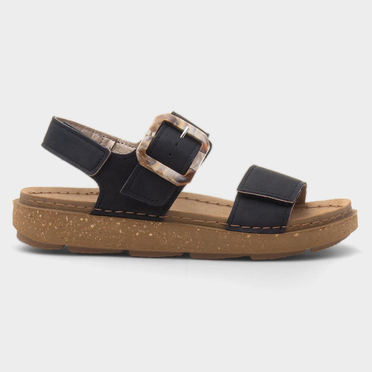 Antibes Womens Black Sandal