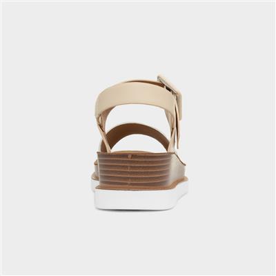 Pistachio Womens Nude Wedge Sandal