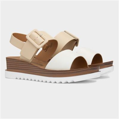 Pistachio Womens Nude Wedge Sandal
