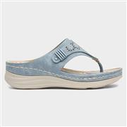 Comfy Steps Malta Womens Blue Toe Post Sandal (Click For Details)