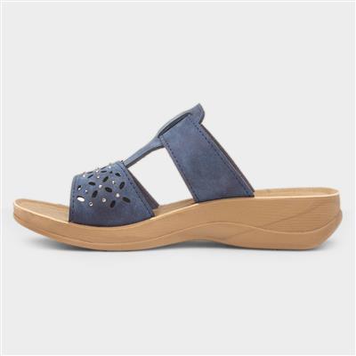 Fethiye Womens Navy Mule Sandal