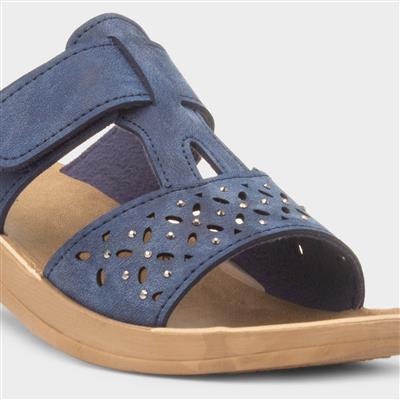 Fethiye Womens Navy Mule Sandal