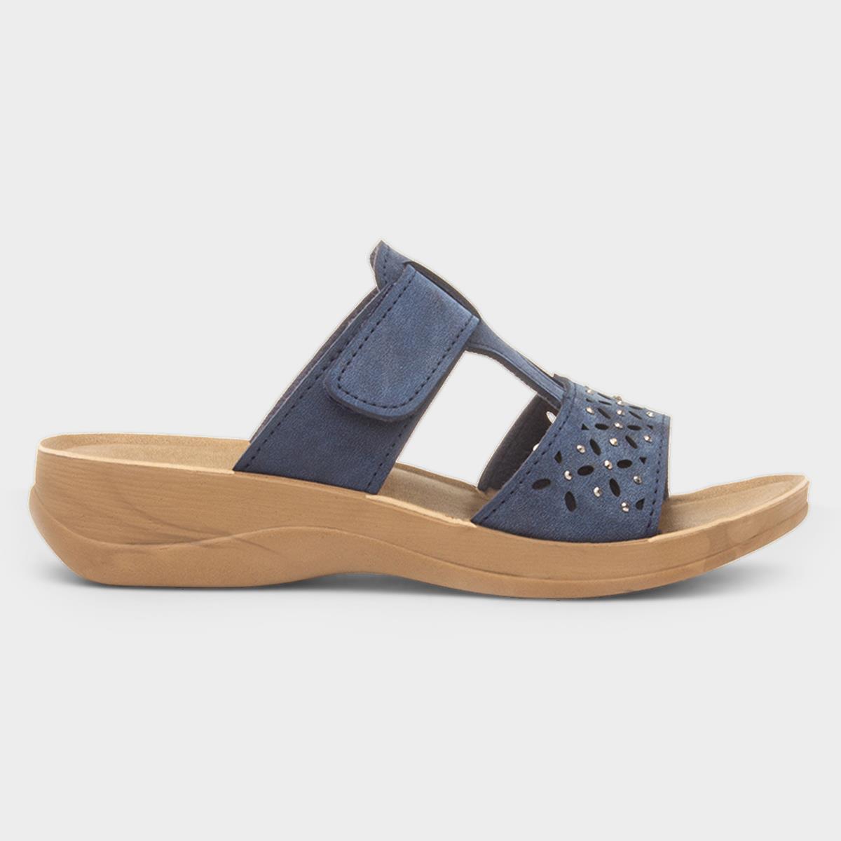 Fethiye Womens Navy Mule Sandal