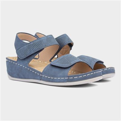Comfy Steps Mull Navy Womens Sandals-193051 | Shoe Zone