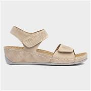 Comfy Steps Mull Womens Beige Easy Fasten Sandals (Click For Details)