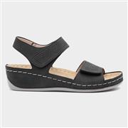 Comfy Steps Mull Womens Black Sandal (Click For Details)