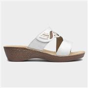 Comfy Steps Accapulco Womens Metallic White Sandal (Click For Details)