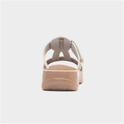Fethiye Womens Beige Mule Sandal