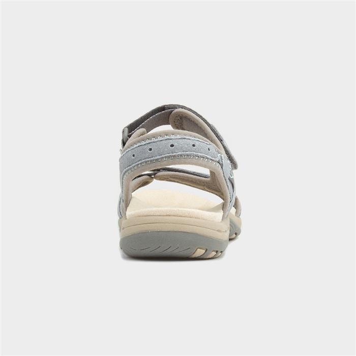 Frisco Womens Grey Leather Sandal