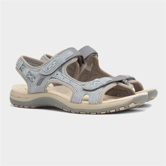 Frisco Womens Grey Leather Sandal