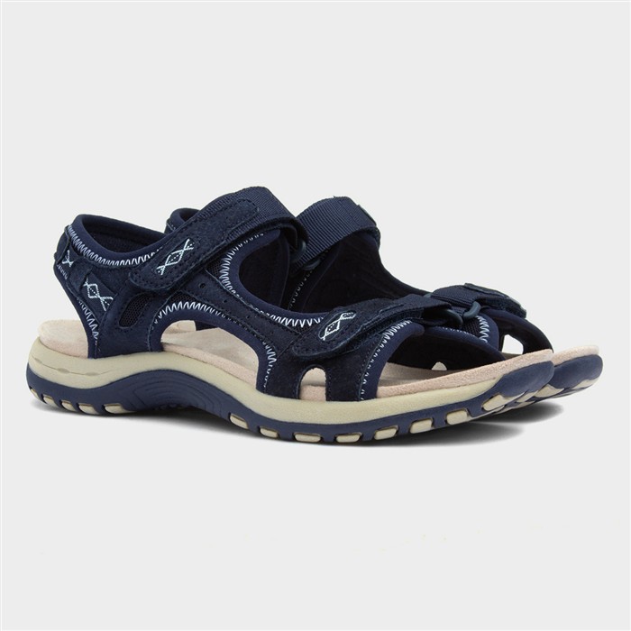 Frisco Womens Dark Navy Leather Sandal