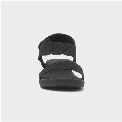 Arya On The Rise Womens Black Sandal
