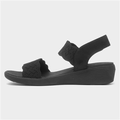 Arya On The Rise Womens Black Sandal