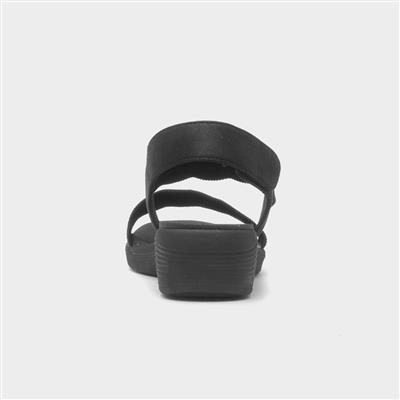 Arya On The Rise Womens Black Sandal