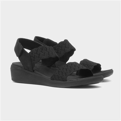 Arya On The Rise Womens Black Sandal