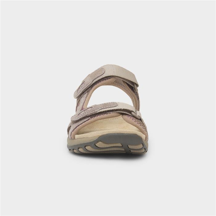 Frisco Womens Beige Leather Sandal