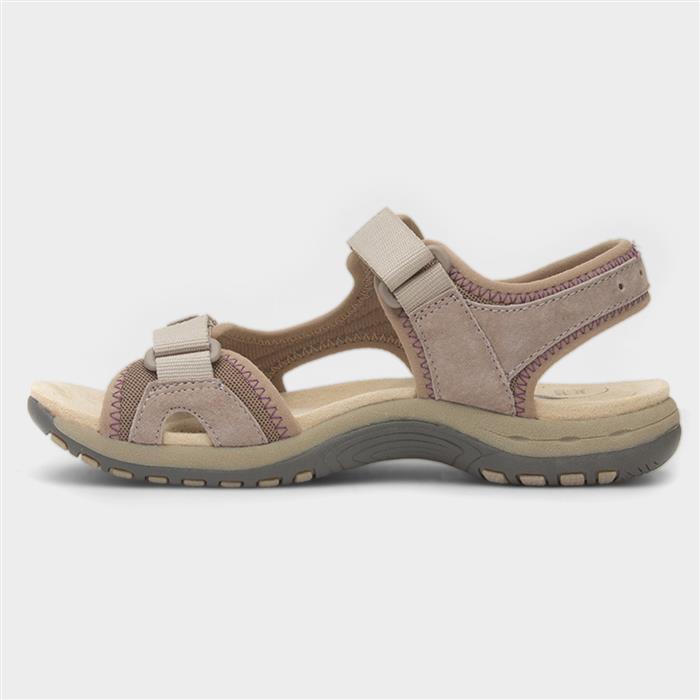 Frisco Womens Beige Leather Sandal
