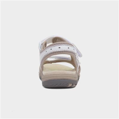 Frisco Womens White Easy Fasten Sandal