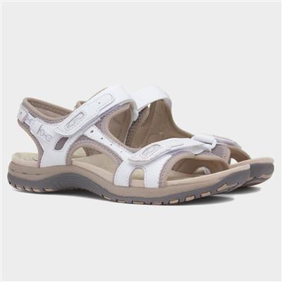 Frisco Womens White Easy Fasten Sandal