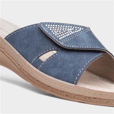 Nice Womens Blue Mule Sandal