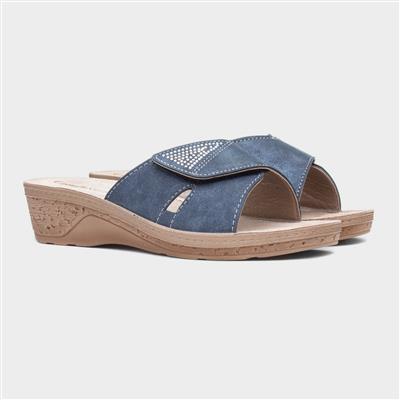 Nice Womens Blue Mule Sandal
