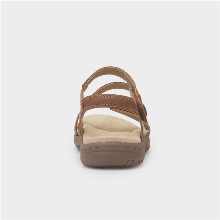 Malibu Womens Tan Leather Sandal