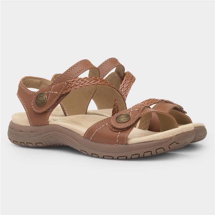 Malibu Womens Tan Leather Sandal
