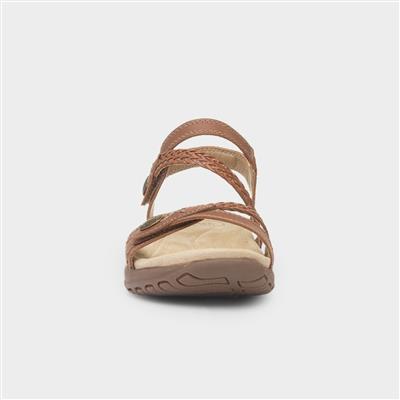 Malibu Womens Tan Leather Sandal