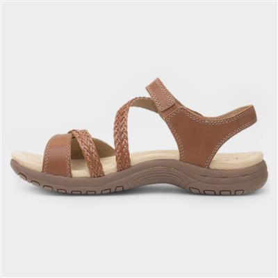 Malibu Womens Tan Leather Sandal
