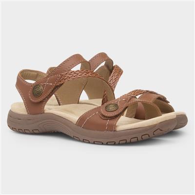 Malibu Womens Tan Leather Sandal