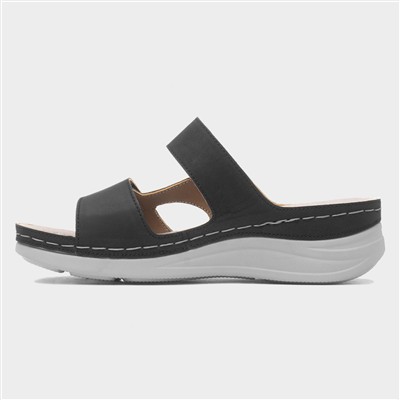 Andorra Womens Black Mule Sandal