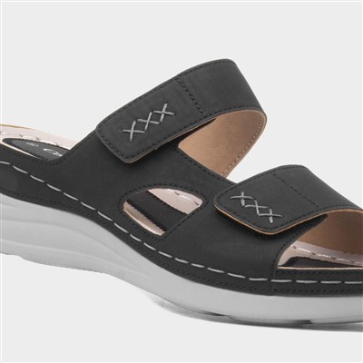 Andorra Womens Black Mule Sandal