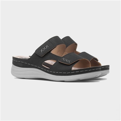 Andorra Womens Black Mule Sandal