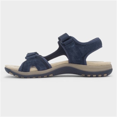 Adelaide Womens Navy Suede Sandal