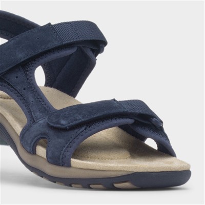 Adelaide Womens Navy Suede Sandal