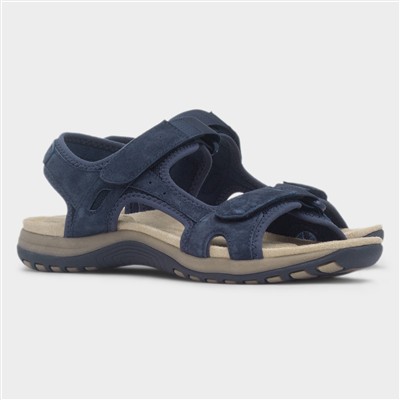 Adelaide Womens Navy Suede Sandal