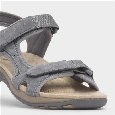 Adelaide Womens Grey Suede Sandal