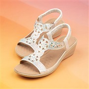 Cushion Walk Mars Womens White Wedge Sandal (Click For Details)