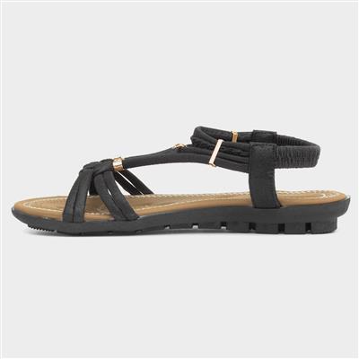 Domenica Womens Black Shimmer Sandal