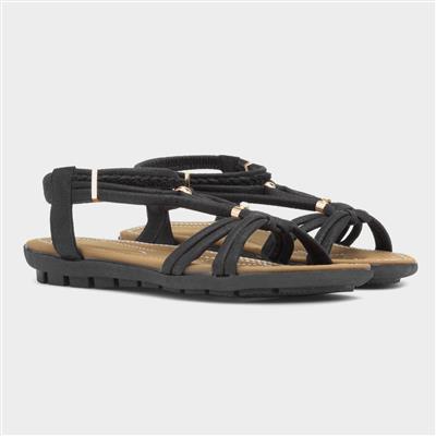 Domenica Womens Black Shimmer Sandal