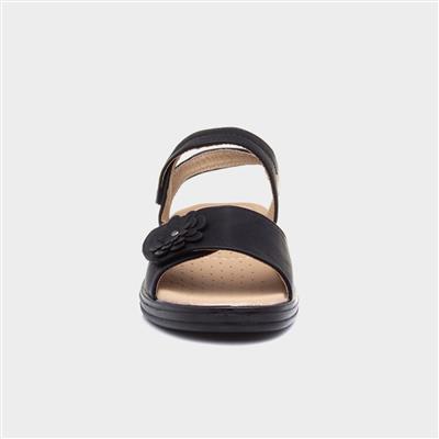 Shelby Womens Black Easy Fasten Sandal