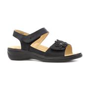 Softlites Womens Black Easy Fasten Comfort Sandal (Click For Details)