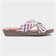 Lilley Womens White Plait Mule Sandal (Click For Details)