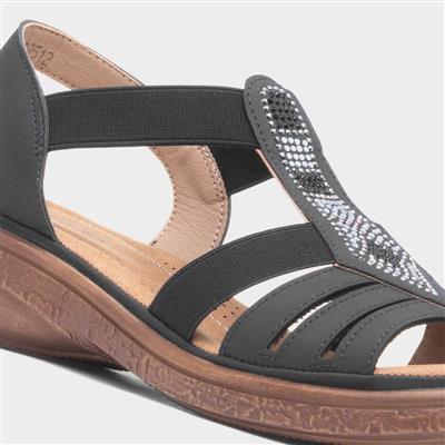 Selina Womens Black Sandal