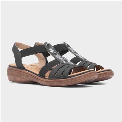 Selina Womens Black Sandal