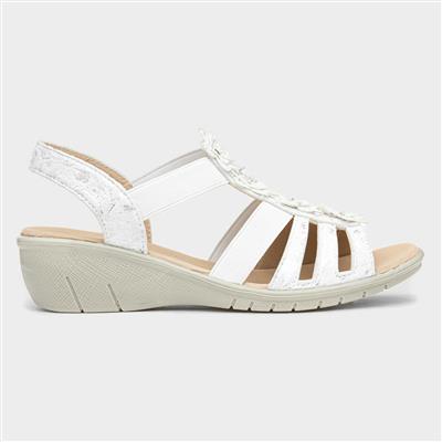 Sienna Womens White Strappy Sandal