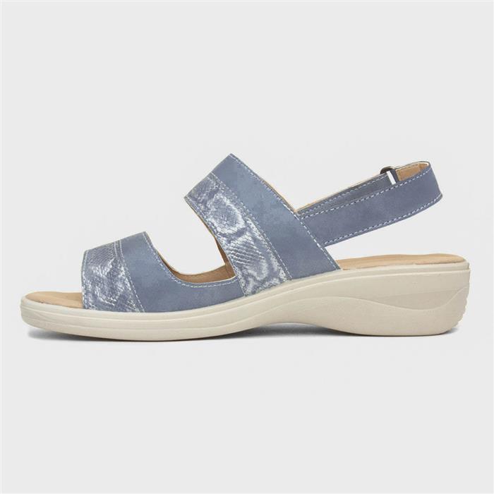 Womens Blue Easy Fasten Slingback Sandal