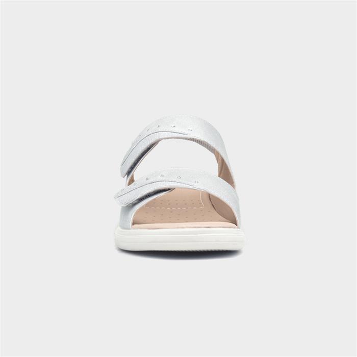 Womens Grey Easy Fasten Slingback Sandal